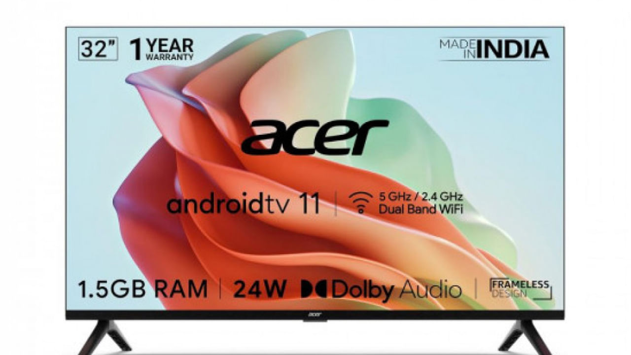 Acer 80 cm (32 inches): ప్రముఖ ఎలక్ట్రానిక్‌ దిగ్గజం అసర్‌కు చెందిన ఈ స్మార్ట్ టీవీ అసలు ధర రూ. 20,999కాగా ఏకంగా 48 శాతం డిస్కౌంట్‌తో రూ. 10,990కి సొంతం చేసుకోవచ్చు. ఫీచర్ల విషయానికొస్తే ఇందులో 32 ఇంచెస్‌ స్క్రీన్‌ను ఇచ్చారు. 60 హెచ్‌జెడ్‌ రిఫ్రెష్‌ రేట్‌ను అందించారు. బ్లూటూత్‌, వైఫై, యూఎస్‌బీ, హెచ్‌డీఎమ్‌ఐకి సపోర్ట్ చేస్తుంది. 