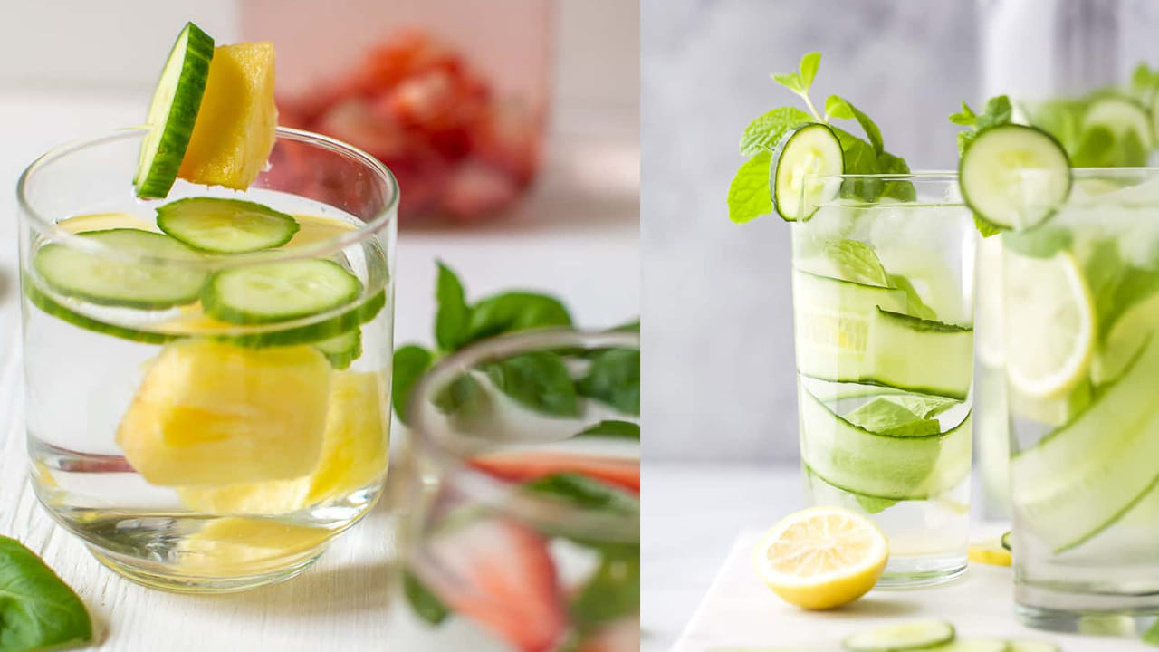 కీరదోసకాయ ఇన్ఫ్యూజ్డ్ వాటర్: ఎలక్ట్రోలైట్లను తిరిగి నింపడానికి, మీరు కీర దోసకాయను (cucumber infused water) కలిపిన నీటిని తయారు చేసి త్రాగవచ్చు. ఇందులో అధిక మొత్తంలో నీరు ఉంటుంది. మెగ్నీషియం, పొటాషియం వంటి పోషకాలు కూడా పుష్కలంగా ఉంటాయి. దీన్ని చేయడానికి, దోసకాయను ముక్కలుగా కట్ చేసి నీటిలో ఉంచాలి.. ఆ తర్వాత అందులో కొన్ని చుక్కల నిమ్మకాయ రసాన్ని పిండి వేసి బాగా మిక్స్ చేసి రోజంతా ఈ డ్రింక్ తాగవచ్చు.