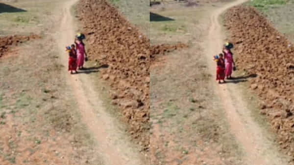 Watch Video: వామ్మో.. ఇదేదో మా వెంటపడిందేంట్రా బాబోయ్..! డ్రోన్ చూసి గ్రామీణ మహిళల రియాక్షన్.. ఏం చేశారంటే..