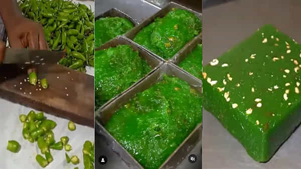 Green Chilli Halwa: అయ్యో దేవుడా ఇంకా ఎన్ని చూడాలో.. మార్కెట్లో మిర్చి హల్వా.. రెసిపీ వీడియో వైరల్