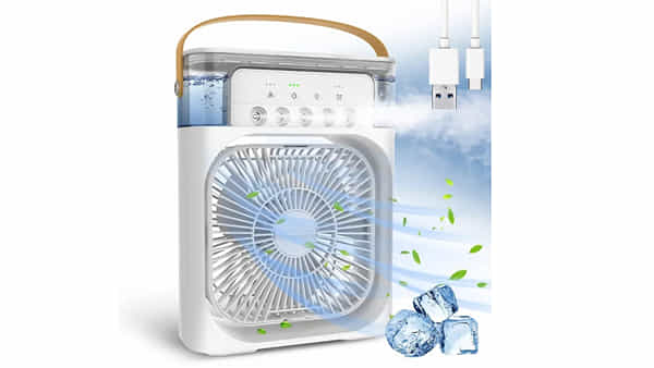 Portable AC: చిన్నగా ఉందని చీప్గా తీసిపారేయకండి.. ఐస్ క్యూబ్స్ వేశారంటే.. క్షణాల్లో మంచు కురుస్తుంది.!