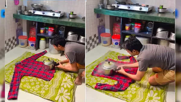 Viral Video today: ఎలా వస్తాయిరా అయ్యా మీకు ఇలాంటి ఐడియాలు.. ఇస్త్రీ ఇలా కూడా చేస్తారా..? చూస్తే షాక్ అవుతారు..