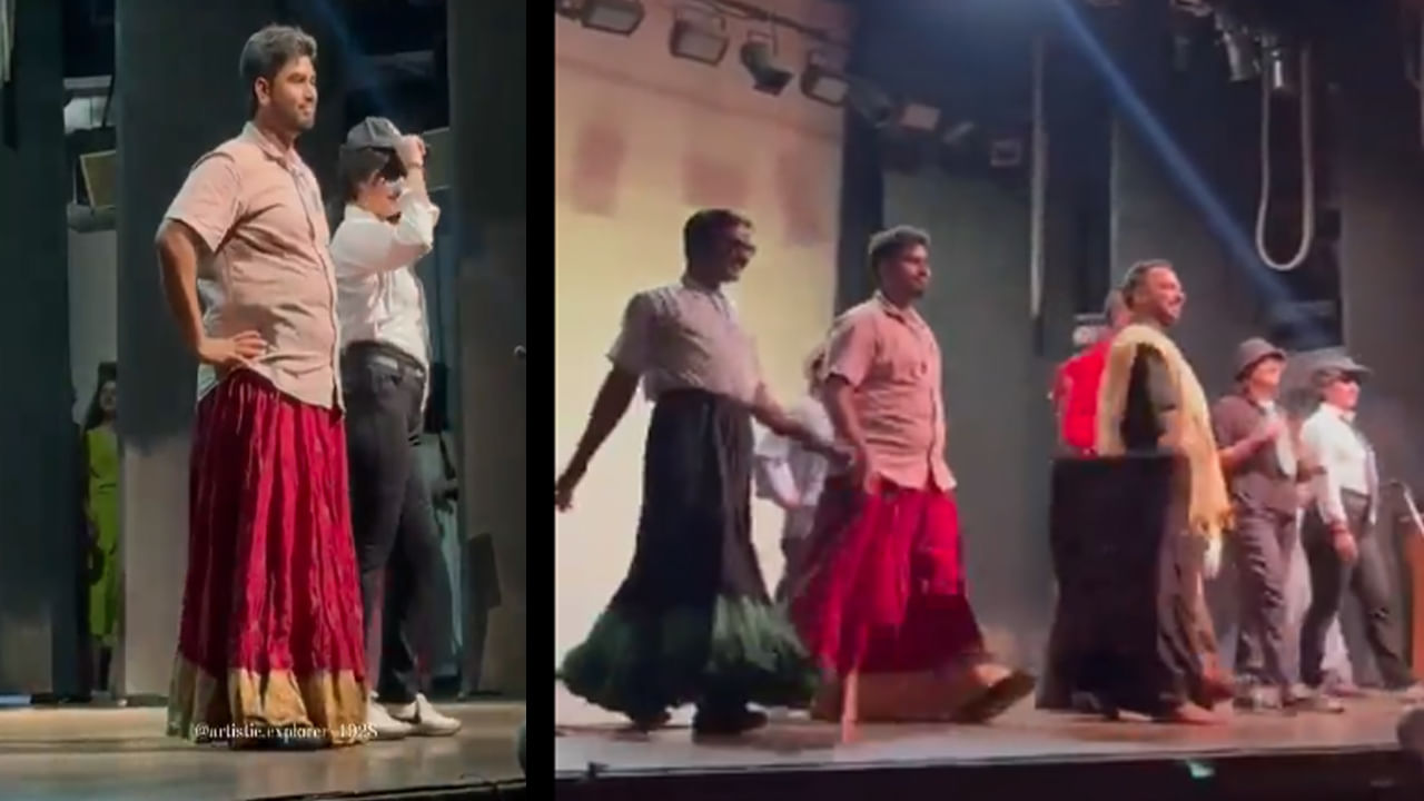 Viral Video: కాలేజ్ ఫ్యాషన్ షోలో లంగా ఓణీ, చీరతో మెరిసిన ప్రొఫెసర్లు.. వీడియో వైరల్
