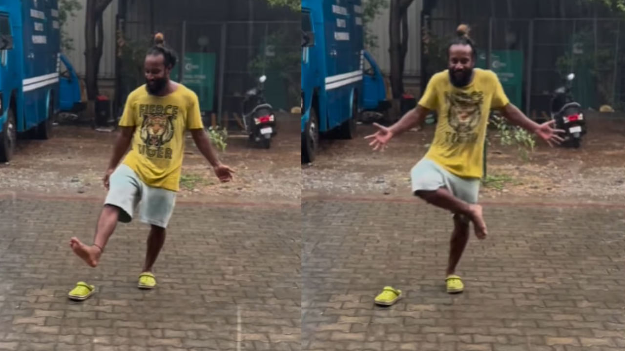Viral Video: వర్షంలో పుష్ప హుక్ స్టెప్.. కూల్గా కుమ్మేశాడు..