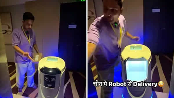 Viral Video: హోటల్లో రోబోట్ సేవలు.. ఆశ్చర్యంతో ఎగిరి గంతేస్తున్న కస్టమర్..! వీడియో చూడాల్సిందే..!!