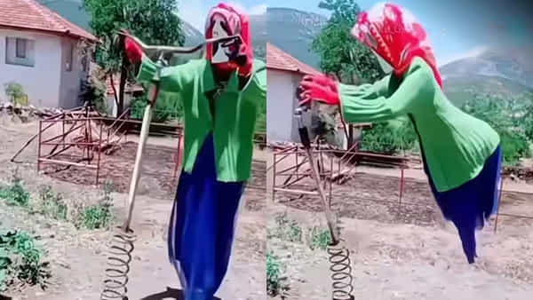 Watch Video: పొలంలో నాటిన దిష్టబొమ్మ.. ! గాల్లో ఎగురుతూ గ్రామస్తులనే హడలెత్తిస్తోంది...
