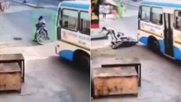 Watch: గొలుసు దొంగను పట్టుకునేందుకు ఏకంగా బస్సుతో ఢీకొట్టిన డ్రైవర్..! ఆ తర్వాత జరిగిందో చూస్తే..