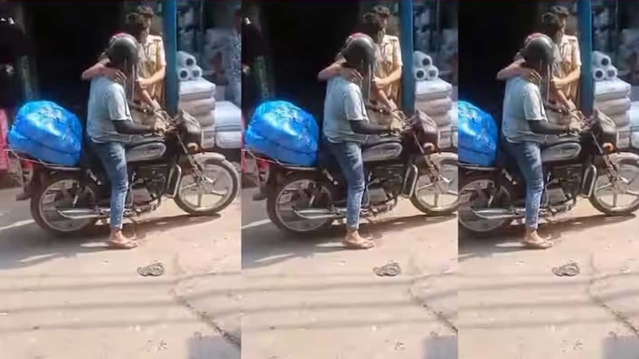 Viral Video: రీల్ సీన్ కాదు గురూ.. రియల్ సీన్.. దొంగను రెడ్ హ్యాండెడ్‌గా పట్టుకున్న పోలీస్.. వీడియో