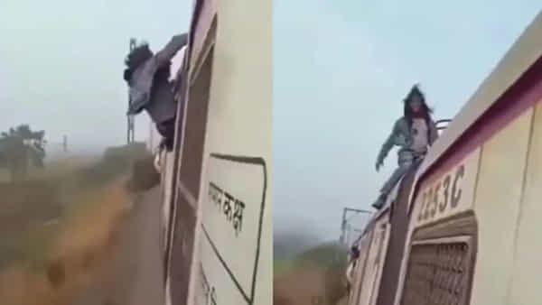 Viral Video: పిచ్చికి పరాకాష్ట.! ట్రైన్ పైకెక్కి పోజుకొట్టాడు.. సీదాపోయి యముడికి షేక్ హ్యాండ్ ఇచ్చాడుగా..