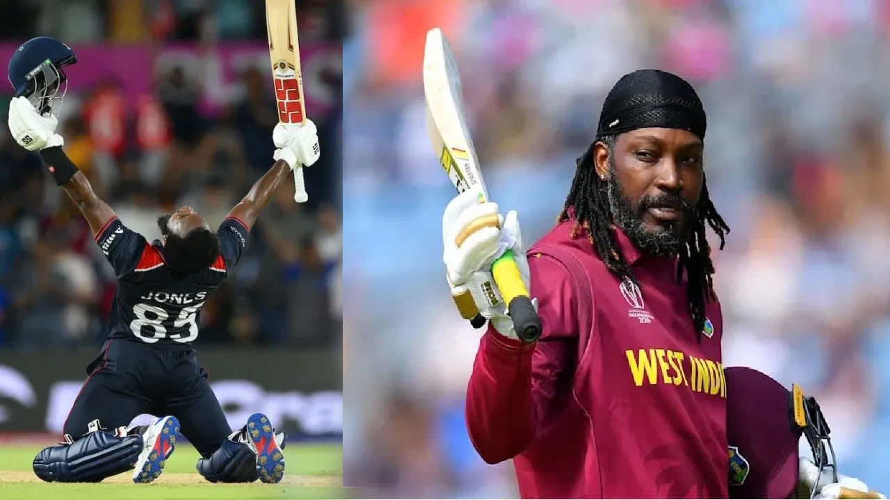 Chris Gayle's World Record: టీ20 వరల్డ్ కప్ 2024 మొదటి మ్యాచ్‌లో సిక్సర్ల వర్షం కురిసింది. ముఖ్యంగా అమెరికా జట్టు బ్యాటర్ ఆరోన్ జోన్స్ తన తుఫాన్ బ్యాటింగ్‌తో సరికొత్త ప్రపంచ రికార్డు సృష్టించాడు. అంతే కాకుండా యూనివర్స్ బాస్ క్రిస్ గేల్ రికార్డును కూడా సమం చేశాడు.