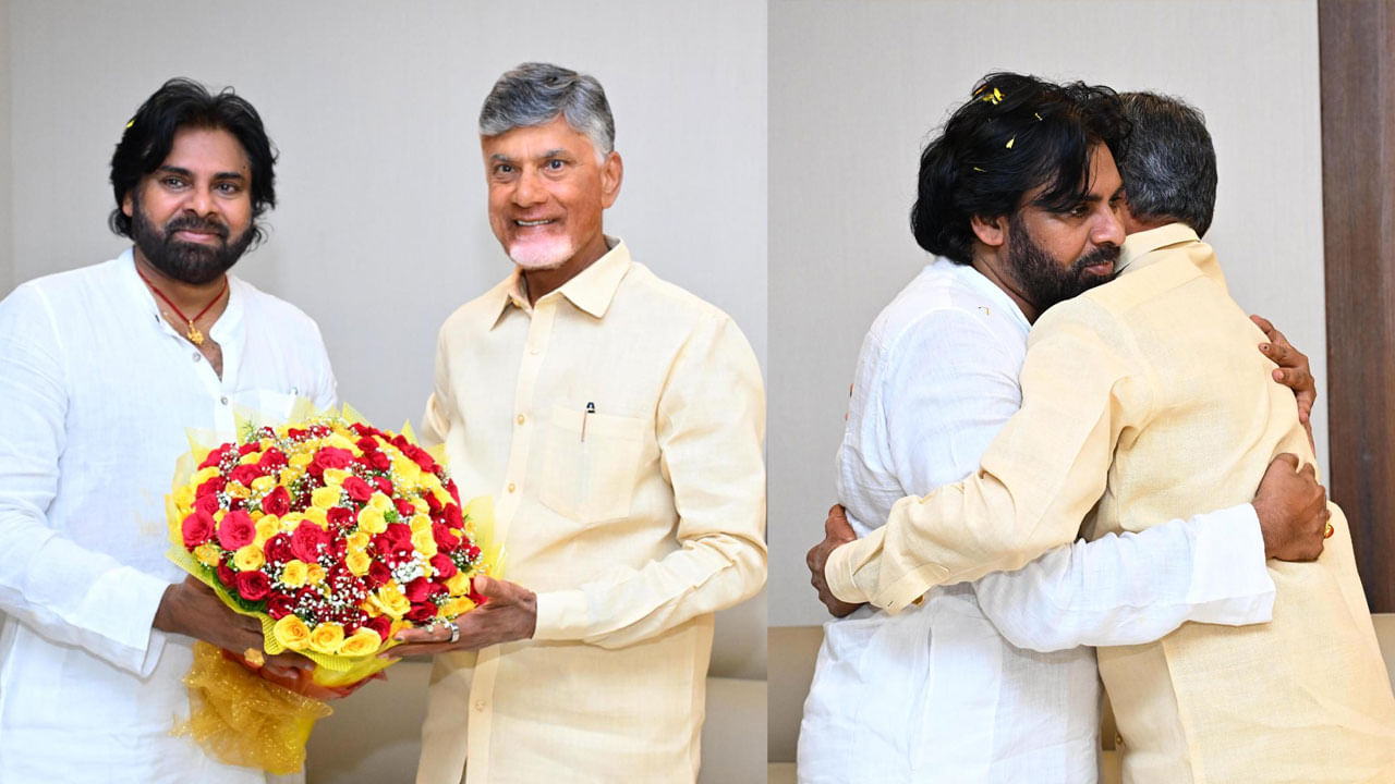 Watch Video: సీఎం చంద్రబాబును కలిసిన డిప్యూటీ సీఎం పవన్ కళ్యాణ్‌.. ఆనంద క్షణాల నడుమ ఆలింగనాలు..