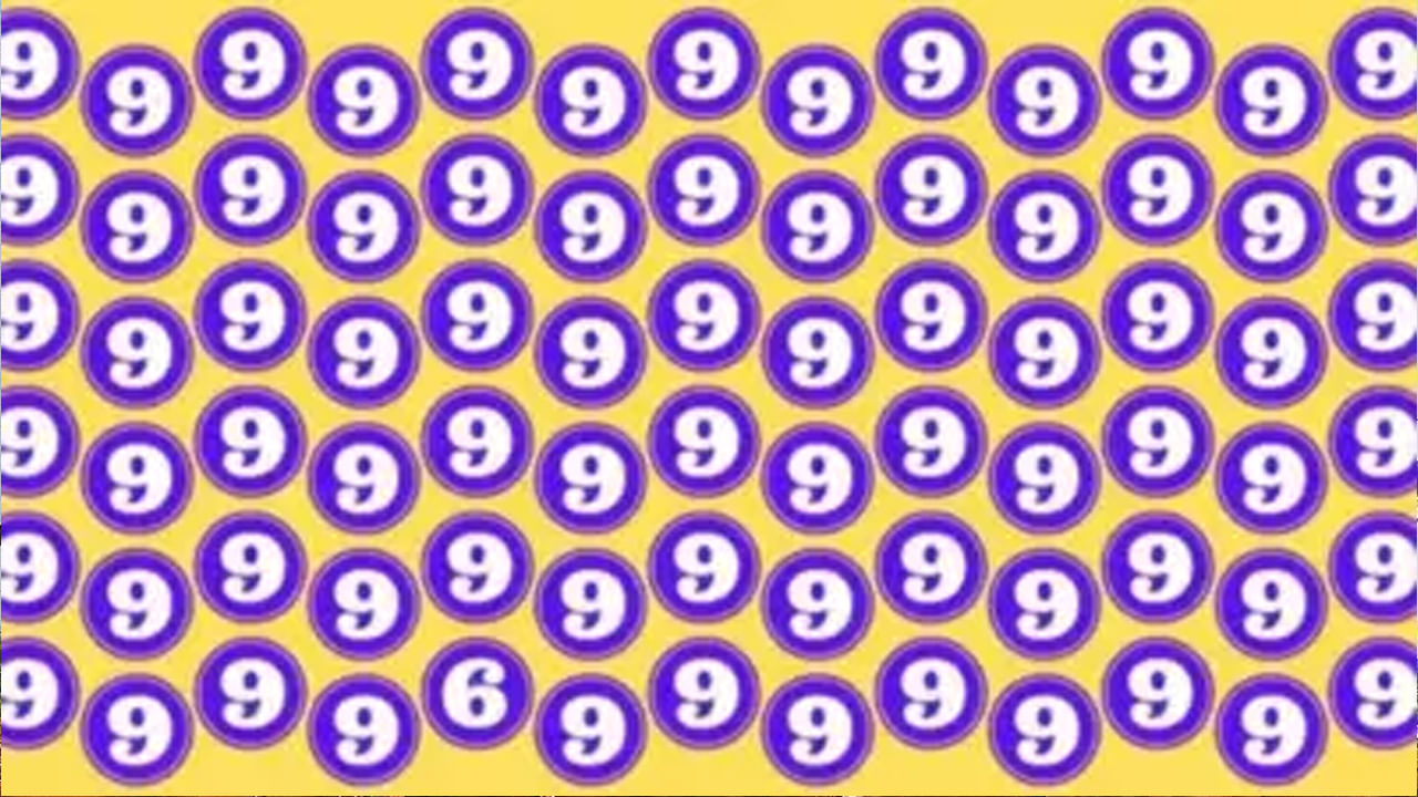 Optical illusion: మీ ఐపవర్‌కి పరీక్ష.. '9' నెంబర్ల మధ్య ఉన్న '6'ని కనిపెట్టగలరా.?