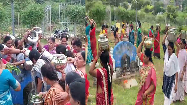 Telangana: వరంగల్ జిల్లాలో వర్షాల కోసం ప్రత్యేక పూజలు.. అమ్మవారికి జలాభిషేకం..