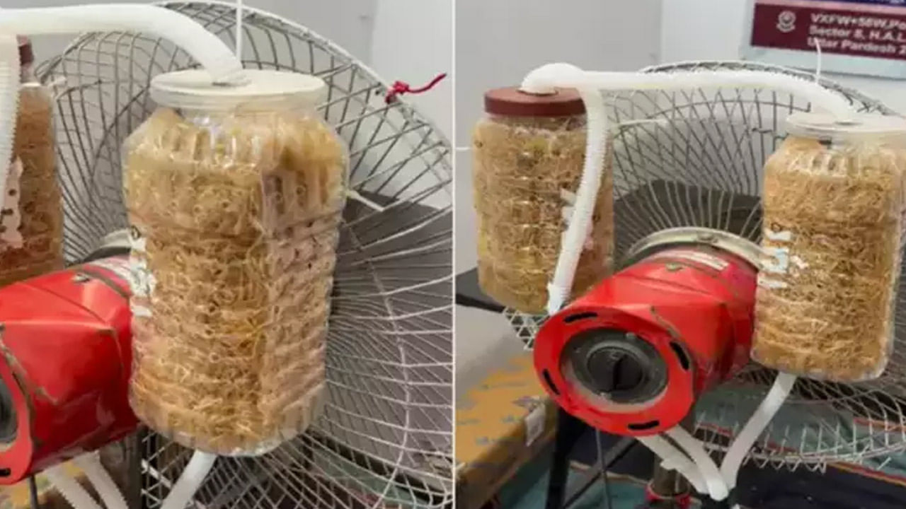 Desi jugad వారేవ్వా ఏం తెలివి బాసూ.. టేబుల్‌ఫ్యాన్‌ని ఇలా కూడా