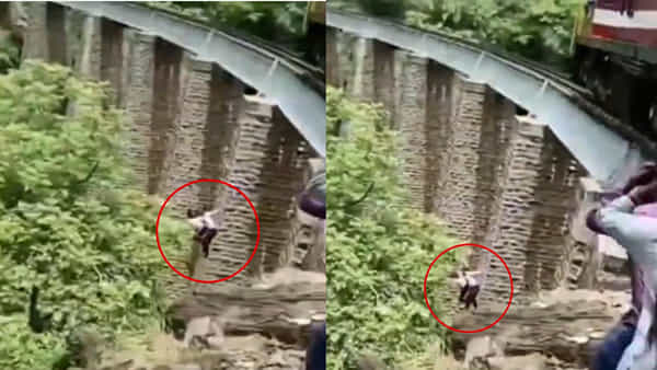 Viral Video: రైల్వే బ్రిడ్జిపై దంపతుల రీల్స్.. అంతలో రైలు ఎంట్రీ! ఆ తర్వాత జరిగిందిదే.. వీడియో