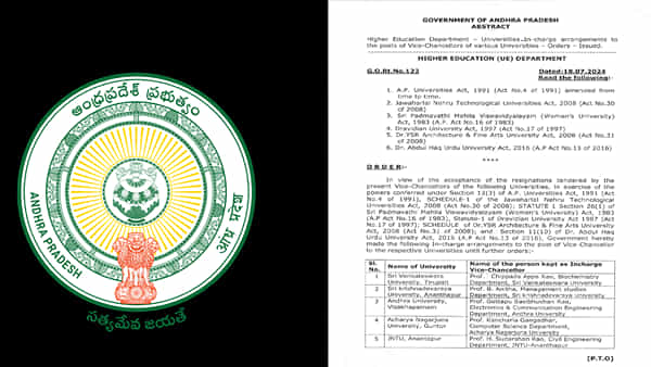 Incharge VCs to AP Universities : ఏపీలో 17 యూనివర్సిటీలకు ఇన్ఛార్జ్ వీసీల నియామకం.. ఫుల్ లిస్ట్ ఇదే