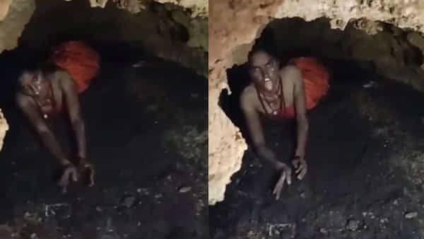 Viral Video: 3 నెలల క్రితం తప్పిపోయిన యువతి.. గుహలో పాములా ప్రత్యక్షమైంది..! పూజలు చేస్తున్న స్థానికులు..