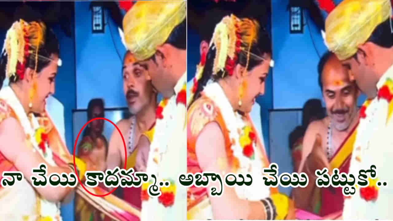 Funny Video: వరుడి చేయి పట్టుకొమ్మంటే పంతులు చేయి పట్టుకున్న పెళ్లికూతురు.. నవ్వులు పూయిస్తున్న వీడియో