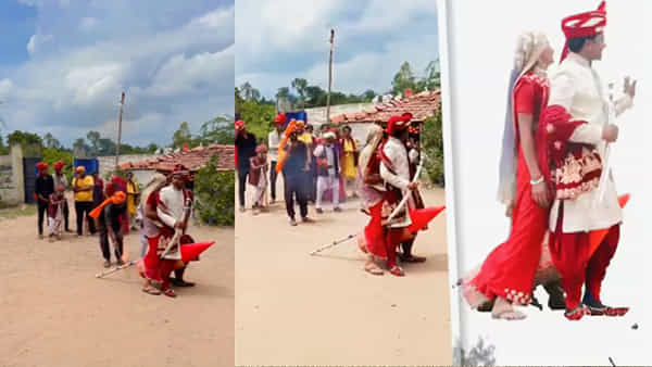 Watch: మారింది మ్యారేజ్ ట్రెండ్.. రాకెట్బాంబుపై ఊరేగుతున్న వధూవరులు.. వీడియో చూస్తే ఫిదా అవ్వాల్సిందే..!