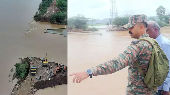 గండ్లు పూడ్చివేతకు రంగంలోకి దిగిన ఆర్మీ