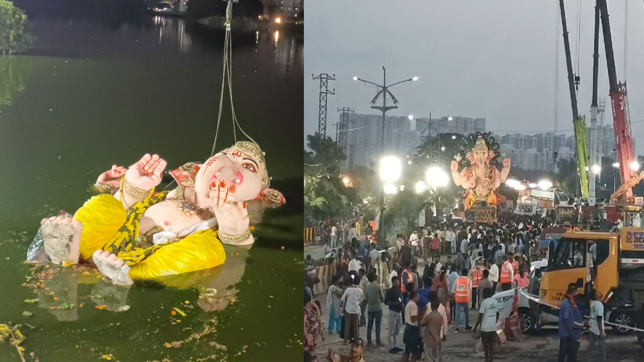 Hyderabad: వైభవంగా కొనసాగుతోన్న గణనాథుల శోభాయాత్ర.. మధ్యాహ్నం వరకు కొనసాగనున్న నిమజ్జనాలు