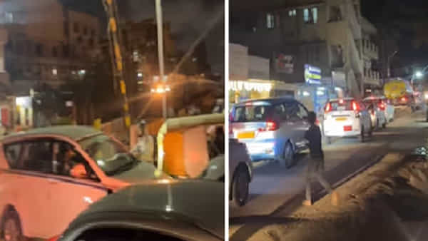 ట్రాఫిక్లో చిక్కుకున్న చుక్ చుక్ రైలు.. క్లారిటీ ఇచ్చిన రైల్వే శాఖ..! ఇది సంగతన్నమాట..