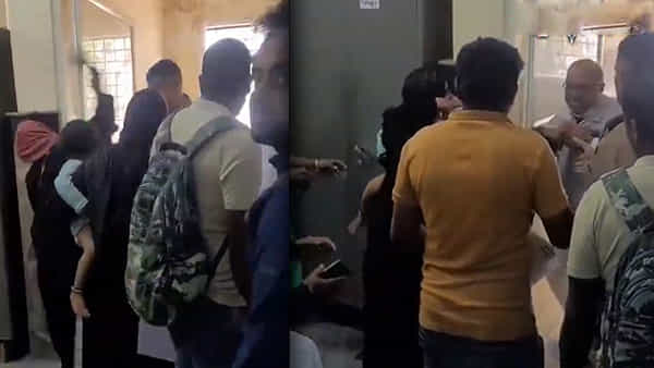 Watch: డాక్టర్ అనుచిత వ్యాఖ్యలు.. చెప్పుతో కొట్టిన మహిళ..షాకింగ్ వీడియో వైరల్..!