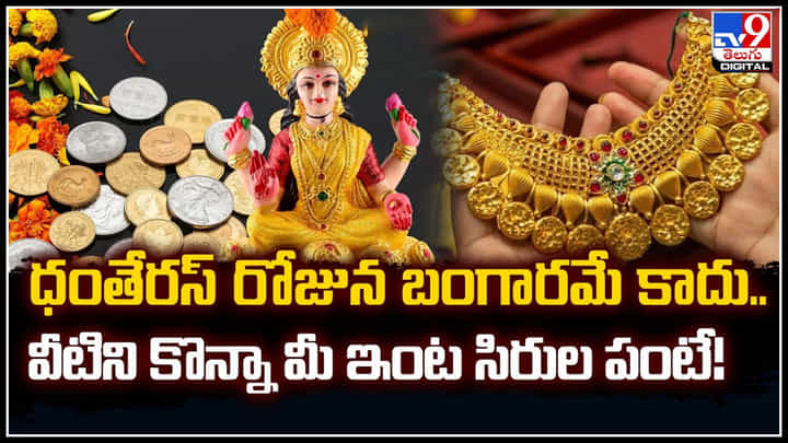 Diwali 2024: ధంతేరస్ రోజున బంగారమే కాదు.. వీటిని కొన్నా మీ ఇంట సిరుల పంటే.! Diwali 2024: ధంతేరస్ రోజున బంగారమే కాదు.. వీటిని కొన్నా మీ ఇంట సిరుల పంటే.!
