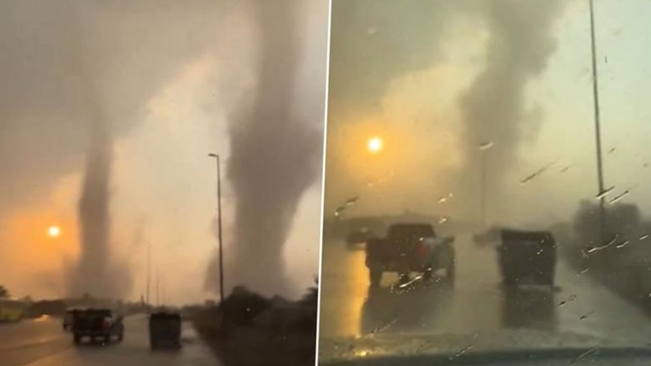 Storm in UAE Videos: యూఏఈలో తీవ్ర వాతావరణ పరిస్థితులు.. భారీ ధూళి తుఫాను