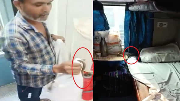 Viral Video: ట్రైన్లో కిటికీ కర్టెన్ వద్ద ఏదో కదులుతూ కనిపించింది.. చెక్ చేయగా.. వామ్మో..