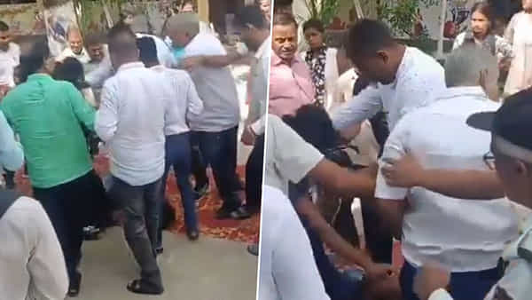 Watch Video: కాలేజీలో పిచ్చకొట్టుడు కొట్టుకున్న టీచర్లు, స్టూడెంట్లు.. నెట్టింట వీడియోలు వైరల్