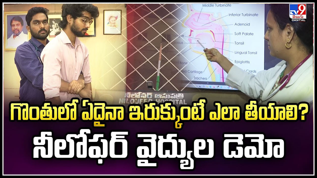 గొంతులో ఏదైనా ఇరుక్కుంటే ఎలా తీయాలి.? నీలోఫర్ వైద్యుల డెమో..