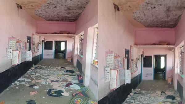 ఓరి దేవుడా! కుప్పకూలిన అంగన్వాడి సెంటర్ పైకప్పు.. ఐదుగురు చిన్నారులకు గాయాలు