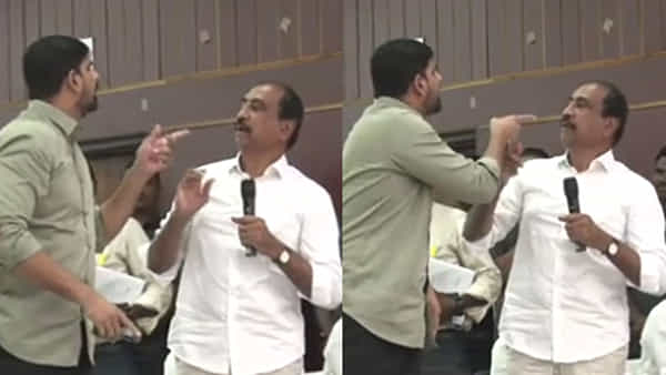 Telangana: మంత్రుల సమక్షంలోనే రచ్చరచ్చ.. ఎమ్మెల్యేలు సంజయ్, కౌశిక్రెడ్డిల మధ్య తోపులాట..