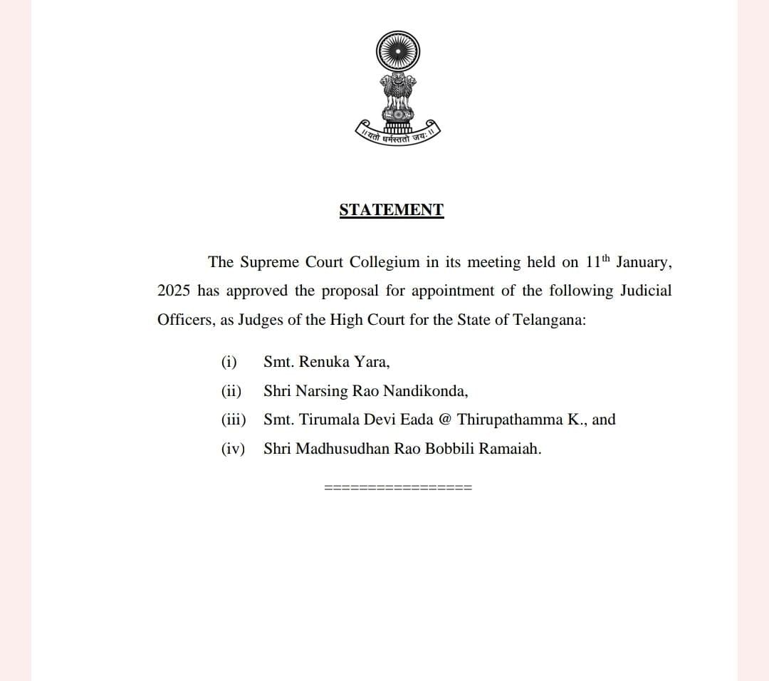 Telangana High Court New Judges