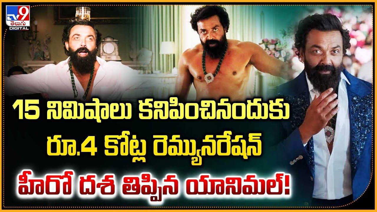 15 నిమిషాలు కనిపించినందుకు రూ.4 కోట్ల రెమ్యునరేషన్‌ .. హీరో దశ తిప్పిన యానిమల్