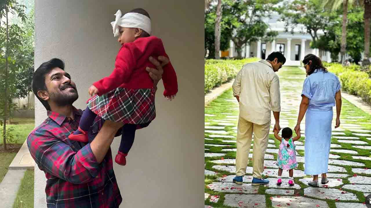  దీనికి సంబంధించిన ఫొటోను చరణ్ సోషల్ మీడియాలో షేర్ చేస్తూ.. ''సెట్‌లో నా చిన్నారి అతిథి. #RC16'' అంటూ క్యాప్షన్ ఇచ్చారు. ఇక ఈ ఫొటోలో క్లీంకారా ఏదో చూపిస్తూ.. తన డాడీ (చరణ్)ను ఏదో అడిగినట్లు కనిపిస్తుంది. ప్రస్తుతం ఈ ఫొటోస్ నెటిజన్స్‌ను తెగ ఆకట్టుకుంటున్నాయి.