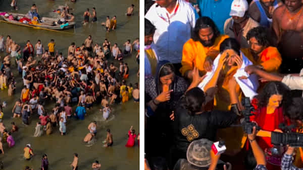 Maha Kumbh Mela: మహా కుంభమేళాలో స్టార్ హీరోయిన్ స్నానం.. సెల్ఫీల కోసం ఎగబడిన అభిమానులు.. వీడియో వైరల్