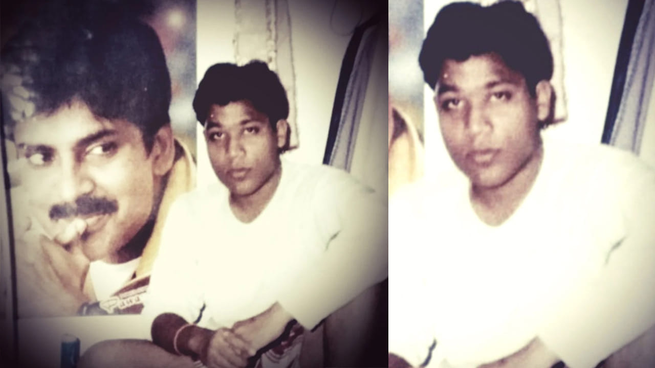 పవన్ పోస్టర్తో పోజులిస్తోన్న ఈ కుర్రాడిని గుర్తు పట్టారా? ఇండియన్ సినిమాను షేక్ చేసిన టాలీవుడ్ సెన్సేషన్