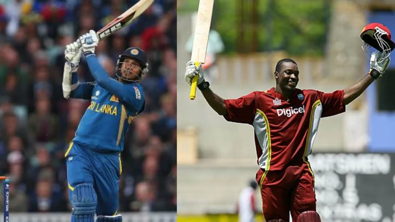 తొమ్మిదో ప్లేస్‌లో శ్రీలంక మాజీ కెప్టెన్‌ కుమార సంగాక్కర ఉన్నాడు.  2013లో ది ఓవెల్‌ వేదికగా ఇంగ్లండ్‌తో జరిగిన మ్యాచ్‌లో సంగా 134(నాటౌట్‌) పరుగులు సాధించాడు. అందులో 12 ఫోర్లు ఉన్నాయి. ఇక చివరిగా పదో ప్లేస్‌లో వెస్టిండీస్‌ మాజీ ఓపెనర్‌ క్రిస్‌ గేల్‌ ఉన్నాడు. 2017 ఛాంపియన్స్‌ ట్రోఫీలో భాగంగా జైపూర్‌ వేదికగా సౌతాఫ్రికాతో జరిగిన మ్యాచ్‌లో గేల్‌ 133(నాటౌట్‌) పరుగులు సాధించాడు. అందులో 17 ఫోర్లు, 3 ఫోర్లు ఉన్నాయి.