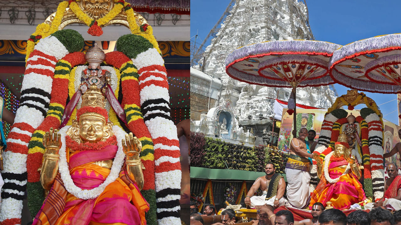 రథసప్తమిలో మూడో వాహనమైన గరుడ వాహనసేవ వేడుకగా జరిగింది. స‌ర్వ‌పాప ప్రాయ‌శ్చిత్తం గా గరుడ వాహనంపై శ్రీవారిని దర్శించుకునేందుకు భక్తులు పోటెత్తగా ఉదయం 11 నుండి 12 గంటల వరకు సాగింది.  గరుడసేవ అత్యంత ప్రాముఖ్యతను సంతరించుకున్న వాహన సేవగా భావించే భక్తులు  గరుడ వాహనంపై శ్రీవారిని దర్శించుకున్నారుజ్ఞానవైరాగ్య ప్రాప్తి కోరే మానవులు జ్ఞానవైరాగ్య రూపాలైన రెక్కలతో విహరించే గరుడుని దర్శిస్తే సర్వపాపాలు తొలగుతాయన్నది భక్త కోటి నమ్మకం. 