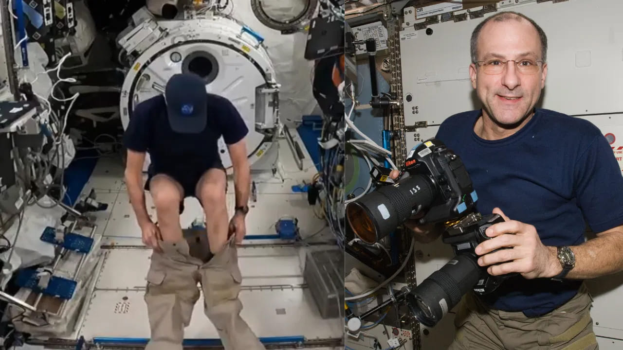 Viral Video: అంతరిక్షంలో ఒకేసారి రెండు కాళ్లను ప్యాంటులో పెట్టుకోవచ్చు.. అద్భుతమైన వీడియో షేర్‌