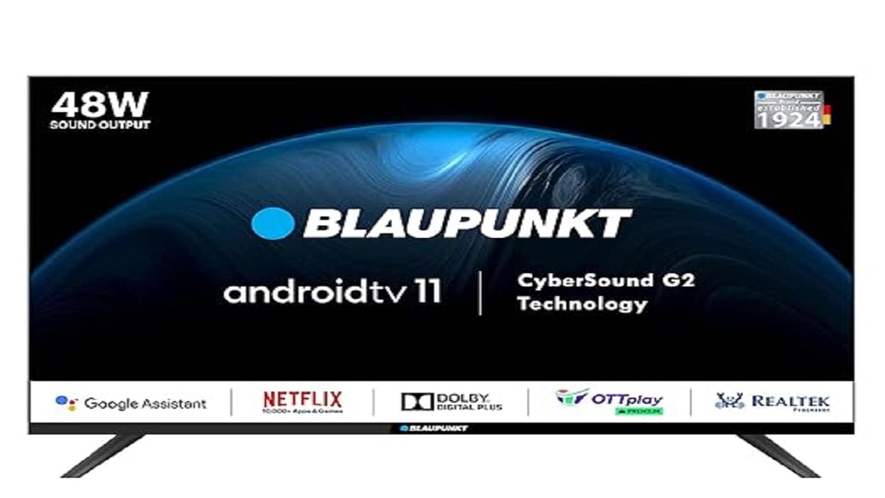 బ్లాపoక్ట్ సైబర్ సౌండ్ జీ2 సిరీస్ ఫుల్ హెచ్డీ ఎల్ఈడీ గూగుల్ టీవీ.. అడ్వాన్స్ డ్ ఫీచర్లతో కూడిన ఈ స్మార్ట్ టీవీ మీకు బెస్ట్ అవుట్ పుట్ ను అందిస్తుంది. హెచ్డీఆర్ టెక్నాలజీ,  అల్ట్రా బ్రైట్ నెస్ డిస్ ప్లే, క్రిస్ప్, రిచ్ కలర్స్ తో  మంచి వ్యూయింగ్ అనుభవాన్ని అందిస్తుంది. డ్యూయల్ బ్యాండ్ వైఫై, 3 హెచ్డీఎంఐ పోర్టులు, రెండు యూఎస్బీ పోర్టులు ఉంటాయి. గూగుల్ అసిస్టెంట్, వాయిస్ కంట్రోల్ వంటివి ఉంటాయి. మీడియా టెక్ ప్రాసెసర్, 1జీబీ ర్యామ్, 8జీబీ స్టోరేజ్ తో వస్తుంది. దీని ధర అమెజాన్లో 14,499గా ఉంది.