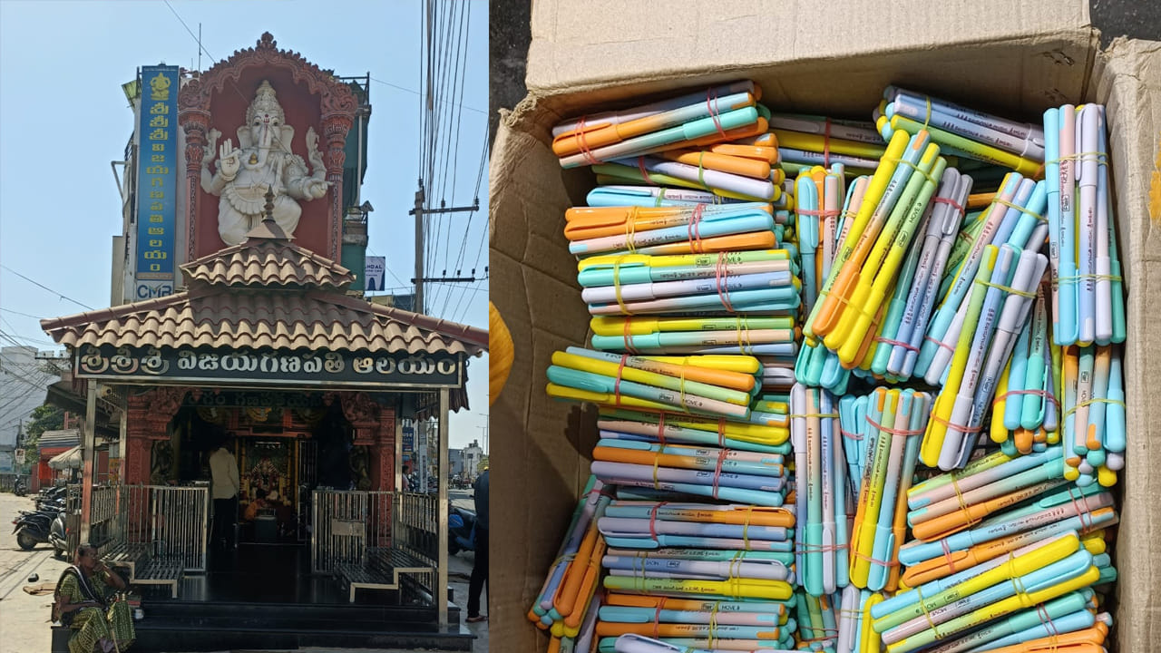 2005లో ఐదు వందల పన్నులతో పూజలు చేయగా తరువాత ఏడాది నుండి వెయ్యి ఎనిమిది పన్నులతో పూజలు నిర్వహిస్తూ వచ్చారు. ఈ మహిమ గల పెన్నుల గురించి ఆ నోటా ఈ నోటా ప్రచారం జరిగి క్రమేపీ ఈ పెన్నులకు విద్యార్థుల నుండి డిమాండ్ బాగా పెరిగింది. దీంతో పేరుకి సహస్ర కలముల పూజ ఆని చెబుతున్నా రెండు వేల నుoడి 3వేల పెన్నులకి పూజలు చేసి విద్యార్థులకు అందజేస్తున్నట్లు ఆలయ అర్చకులు చెబుతున్నారు.
