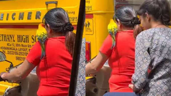 Viral Video: ఇదేందక్కా ఇది.. భుజంపై రామ చిలుకతో రద్దీ రోడ్డులో బైక్పై ఇలాగేనా..