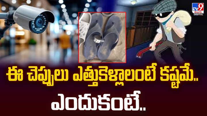 ఈ చెప్పులు ఎత్తుకెళ్లాలంటే కష్టమే.. ఎందుకంటే? వీడియో ఈ చెప్పులు ఎత్తుకెళ్లాలంటే కష్టమే.. ఎందుకంటే? వీడియో