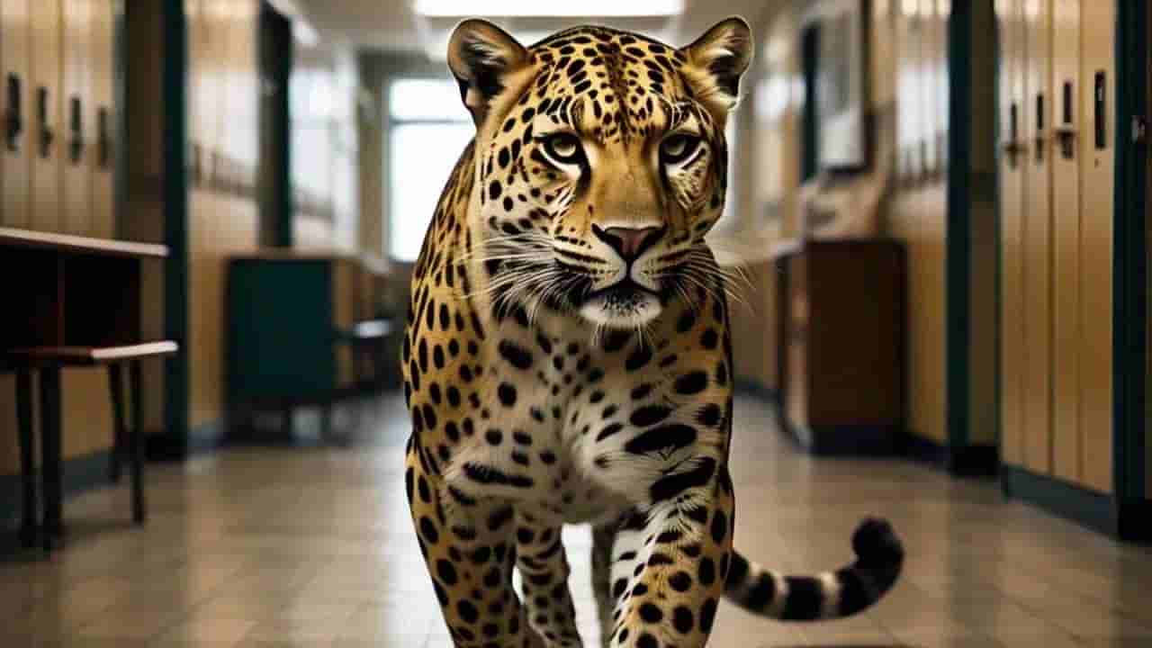 Leopard: క్లాస్ రూమ్లో నిలబడి ఉన్న మేడమ్.. మెల్లగా స్కూల్లోకి ఎంట్రీ..