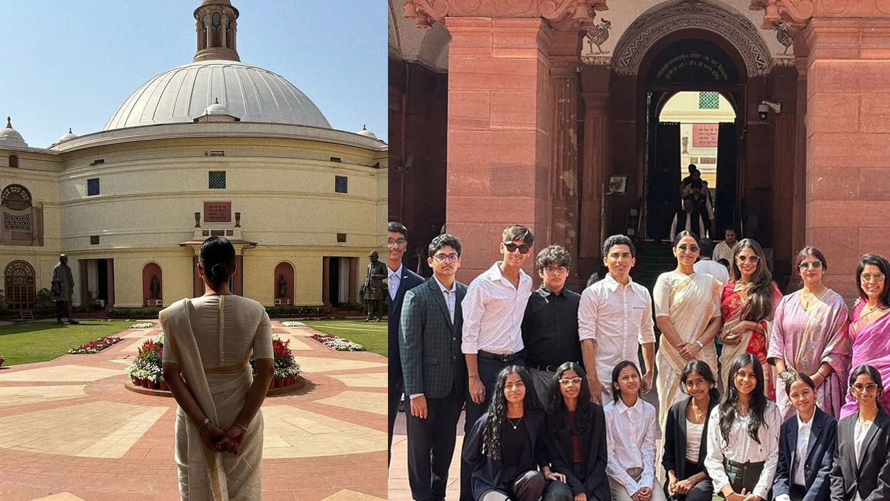 ఈ సందర్భంగా విద్యార్థులతో కలిసి భారత పార్లమెంట్ పరిసరాల్లో కలియ తిరిగింది రెజీనా. ఇందుకు సంబంధించిన ఫొటోలు ప్రస్తుతం సామాజిక మాధ్యమాల్లో వైరలవుతున్నాయి. 
