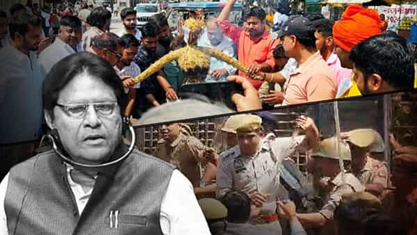 సమాజ్వాదీ పార్టీ ఎంపీ రాంజీలాల్ సుమన్ ఇంటిపై కర్ణి సేన దాడి, వాహనాలు ధ్వంసం!