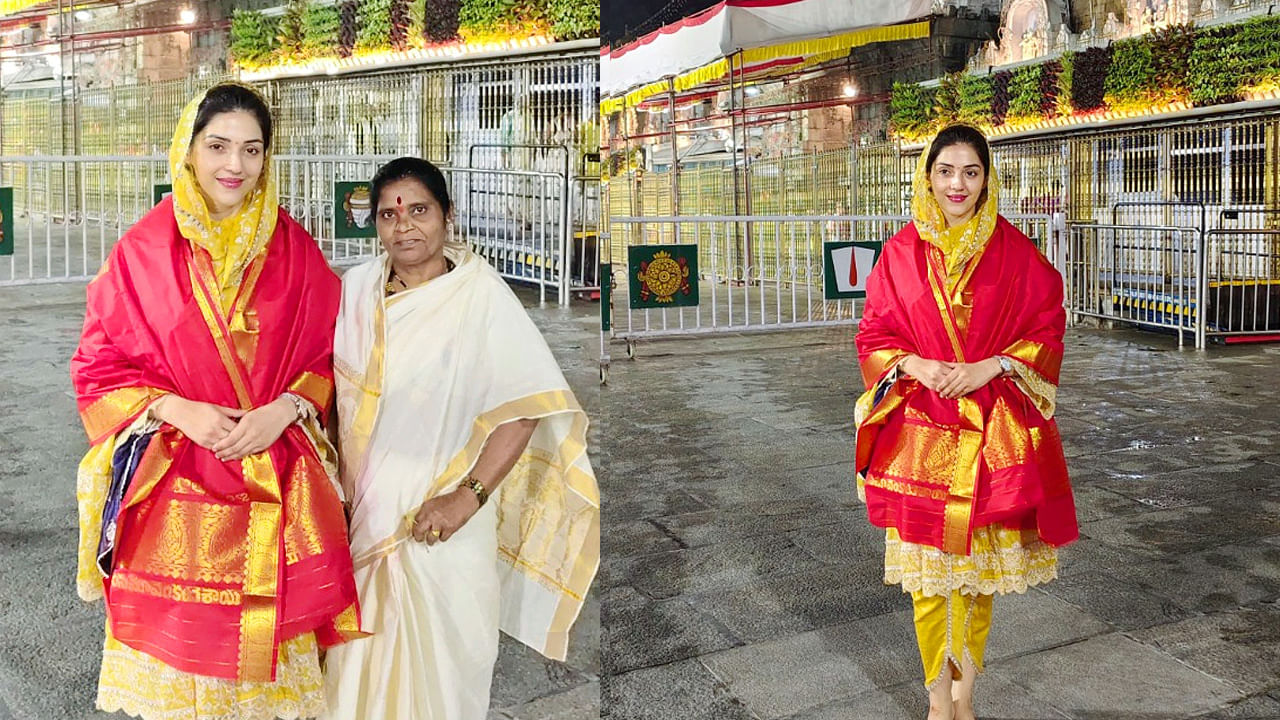  మెహ్రీన్ తో పాటు టాలీవుడ్ యంగ్ హీరో, మజాకా ఫేమ్ సందీప్ కిషన్ కూడా తిరుమల శ్రీవారిని దర్శించుకున్నాడు.
